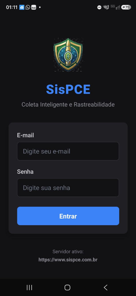 Aplicativo Móvel SisPCE